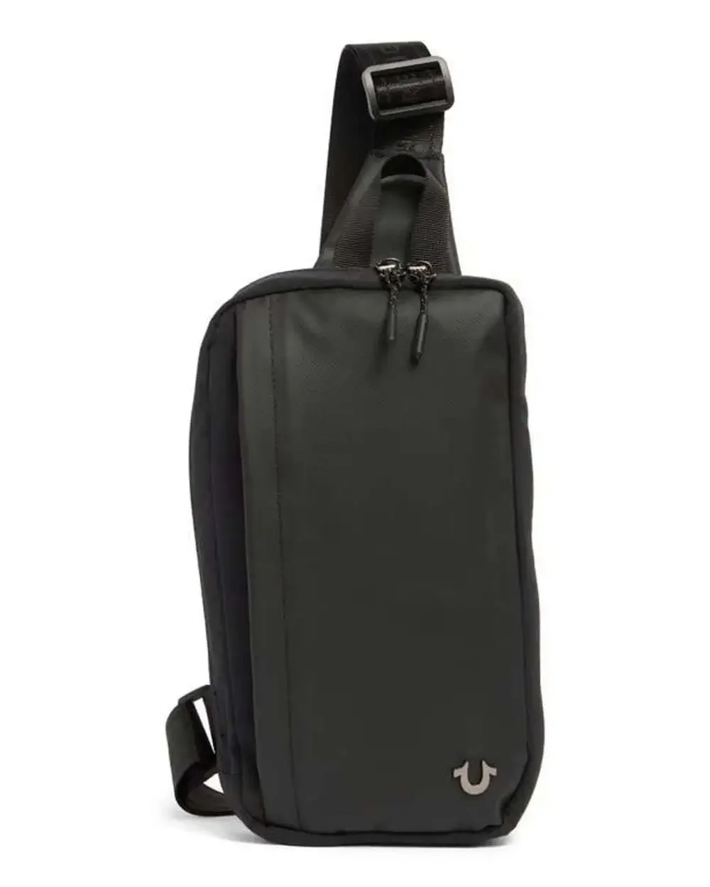 True Religion Black Porter Crossbody Sling Bag